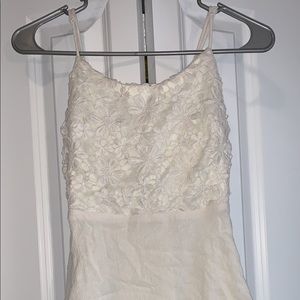 short cream colored dress